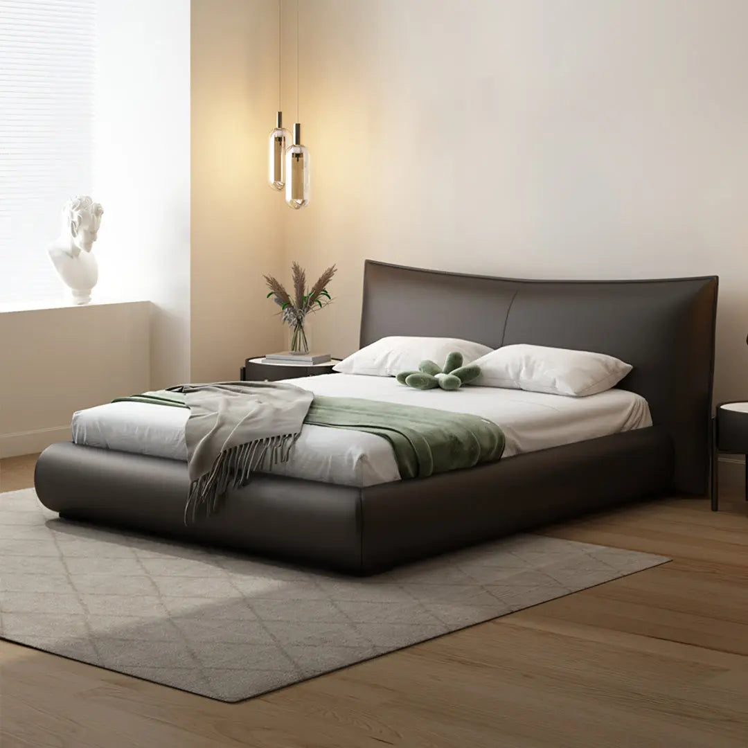 Kai King Size Bed With Storage, Super King Size With Storage, Real Leather Luxepalace.co.uk