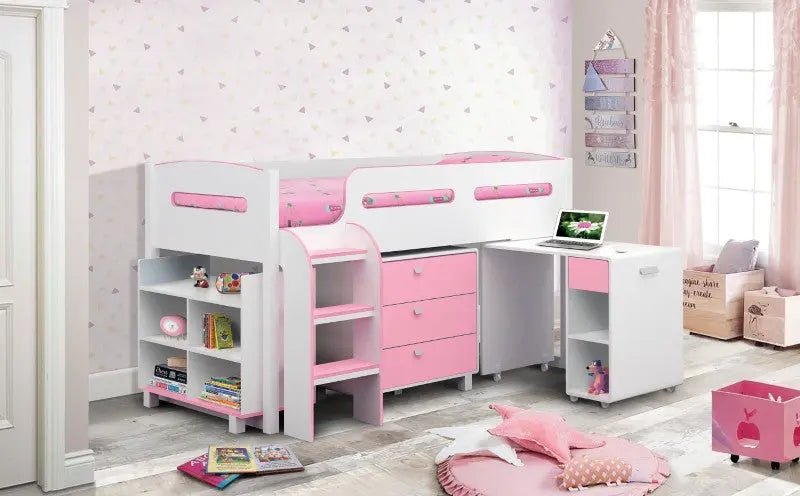 Kimbo Pink Cabin Bed Luxepalace