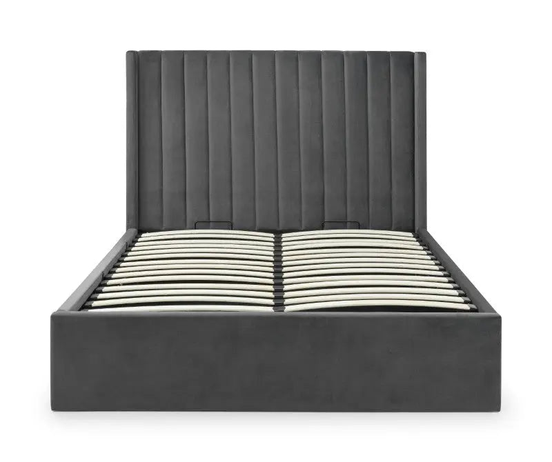 Langham Ottoman Storage 150cm King Bed - Grey Luxepalace