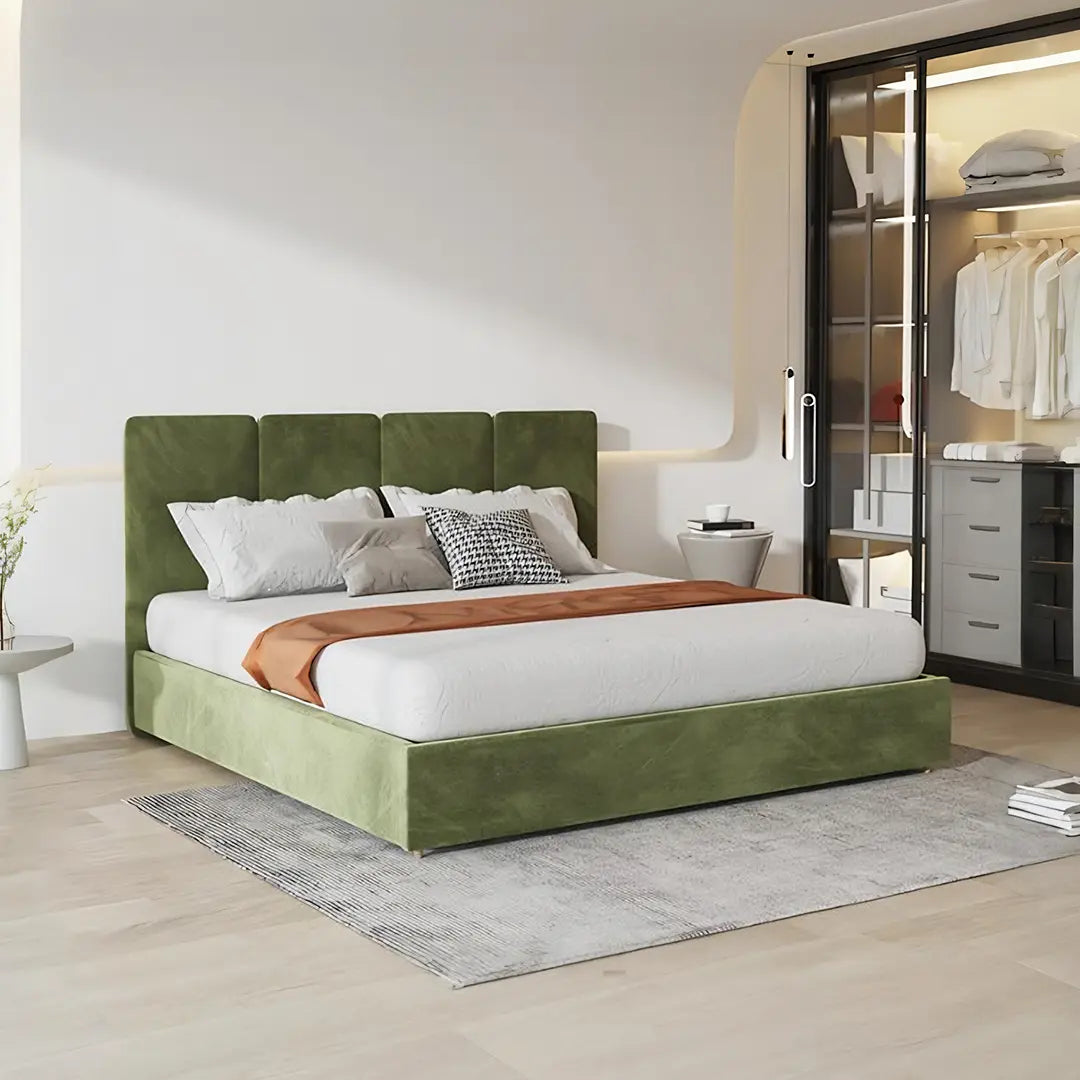 Laura King Size Bed, Velvet Luxepalace.co.uk