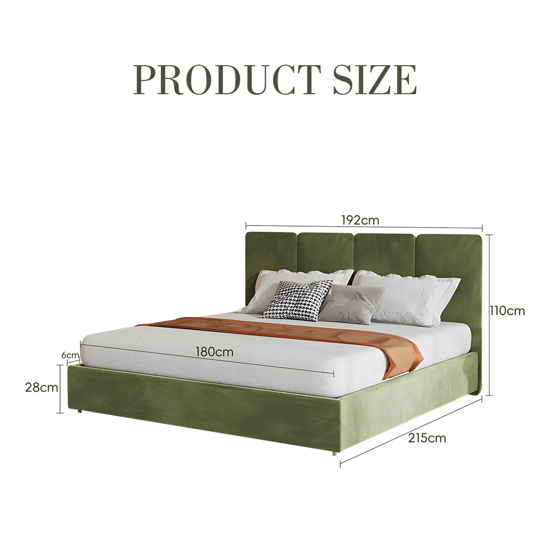 Laura King Size Bed, Velvet Luxepalace.co.uk
