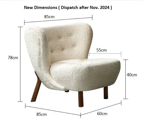 Lilla Petra Lounge Chair, Short Hair, Boucle Luxepalace.co.uk