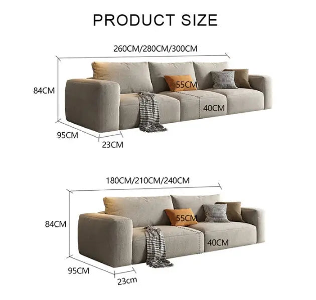 Lionel Three Seater Sofa, Linen Luxepalace.co.uk
