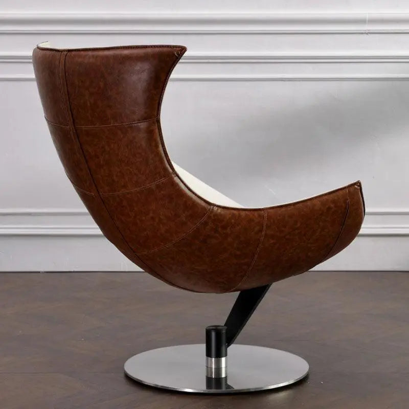 Lobster Lounge Chair With Ottoman, Walnut Texture, Armchair Luxepalace.co.uk