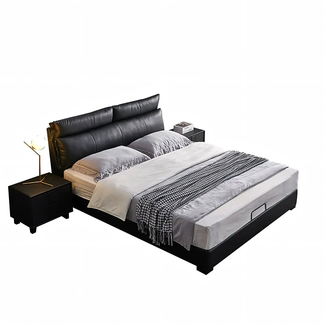 Luca King Size Superking Size Bed, Leather Luxepalace.co.uk
