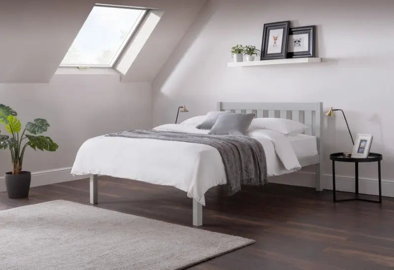 Luna 135cm Double Bed - Dove Grey Luxepalace