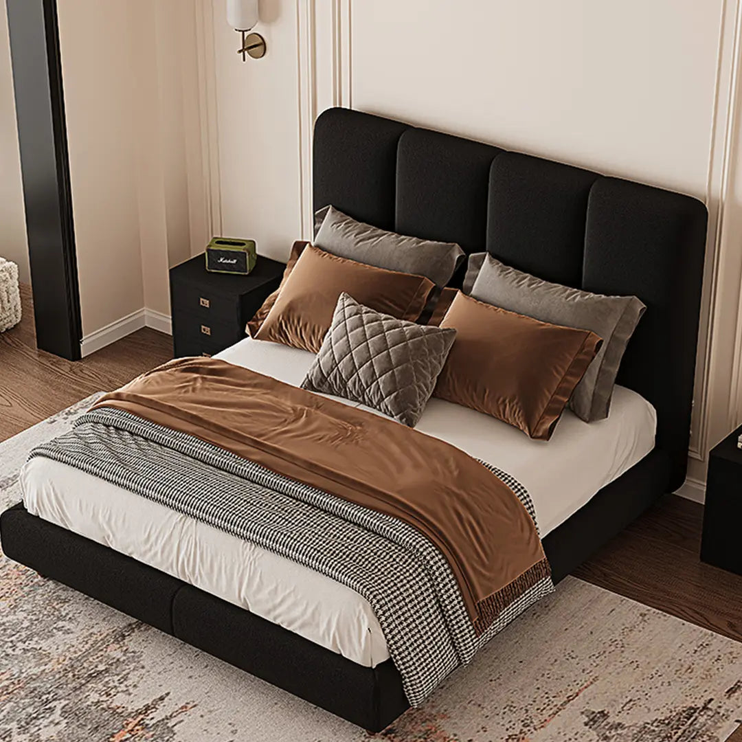 Lysander Double Bed, King Size Bed, Black Luxepalace.co.uk