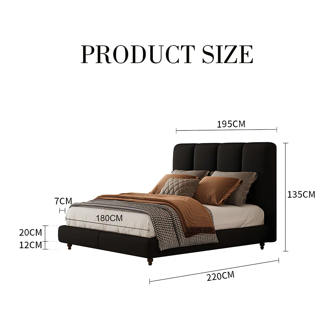 Lysander Double Bed, King Size Bed, Black Luxepalace.co.uk