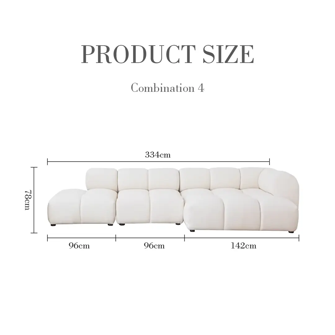 Lysander Velvet Module Three Seater, Four Seater, Five Seater Sofa, Corner Sofa, White Luxepalace.co.uk