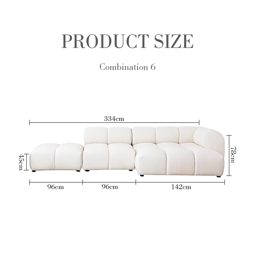 Lysander Velvet Module Three Seater, Four Seater, Five Seater Sofa, Corner Sofa, White Luxepalace.co.uk