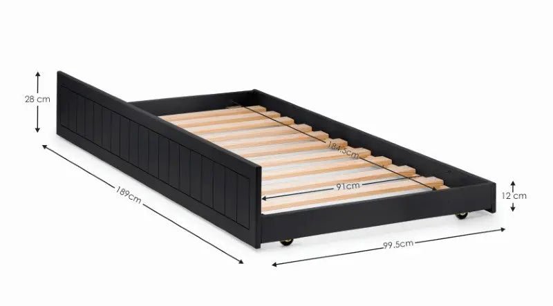 Maine 90cm Single Underbed - Anthracite Luxepalace