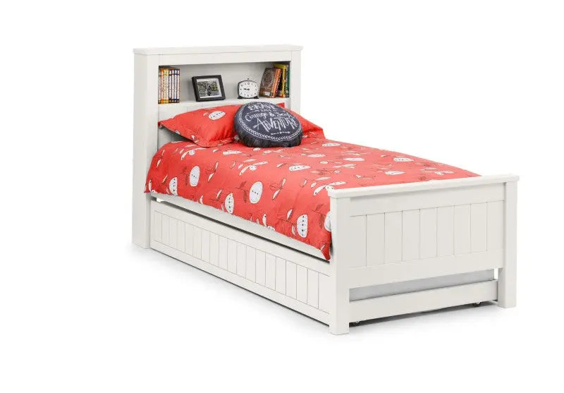Maine Bookcase 90cm Single Bed - Surf White Luxepalace