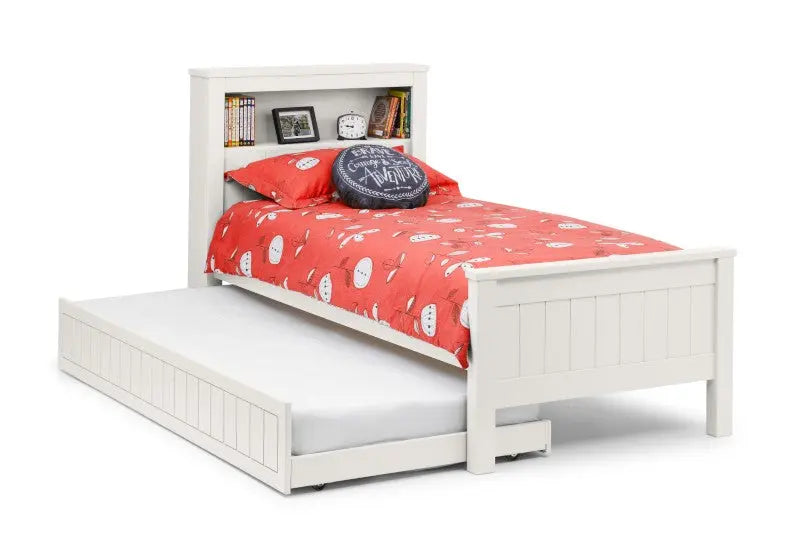 Maine Bookcase 90cm Single Bed - Surf White Luxepalace