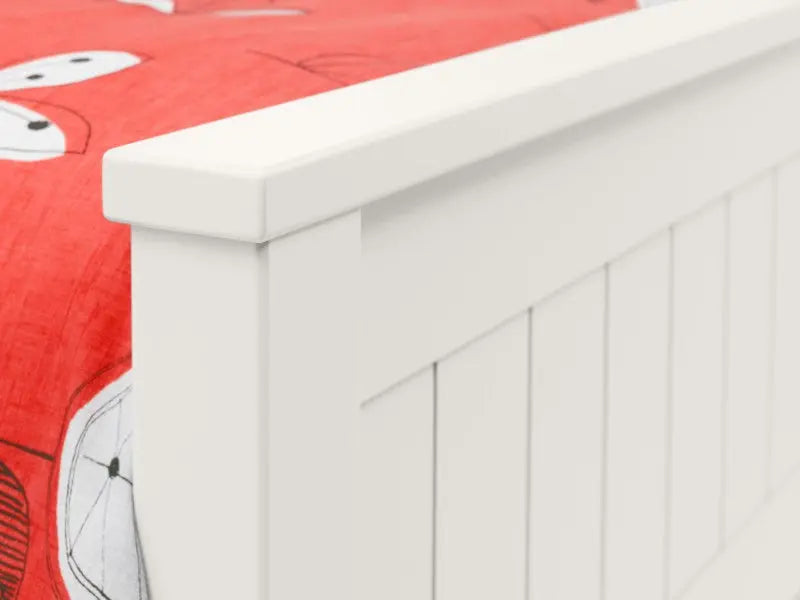Maine Bookcase 90cm Single Bed - Surf White Luxepalace