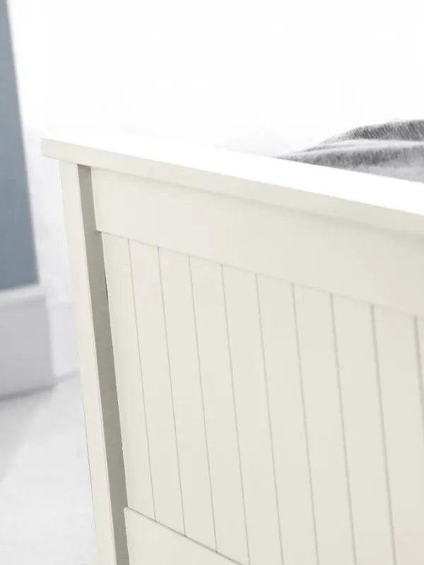 Maine Ottoman Storage 135cm Double Bed - Surf White Luxepalace