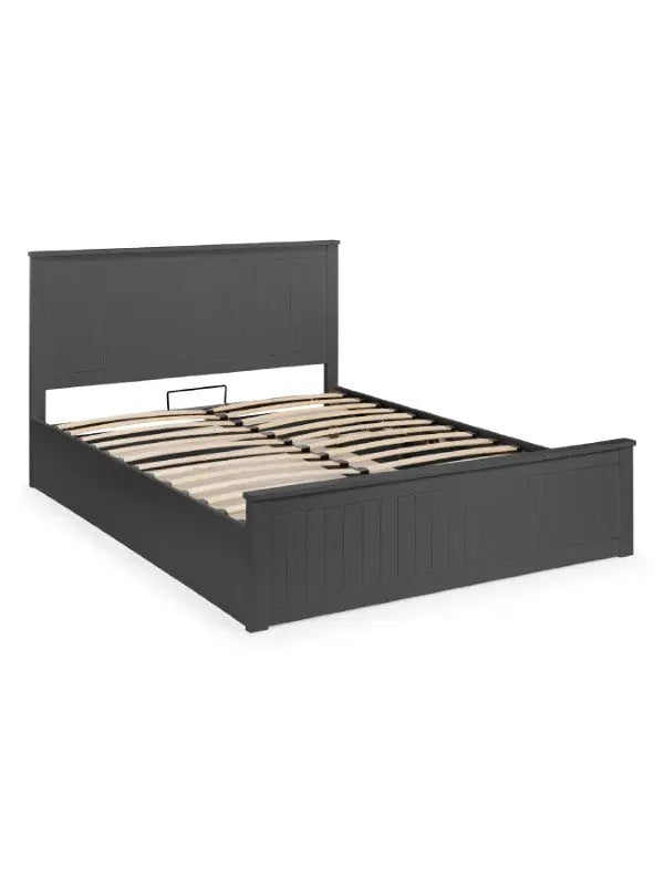 Maine Ottoman Storage 150cm King Bed - Anthracite Luxepalace