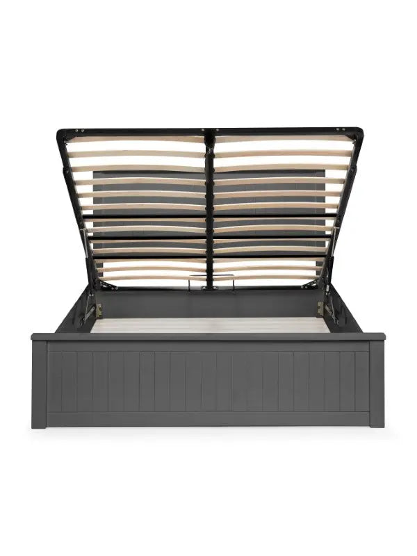 Maine Ottoman Storage 150cm King Bed - Anthracite Luxepalace