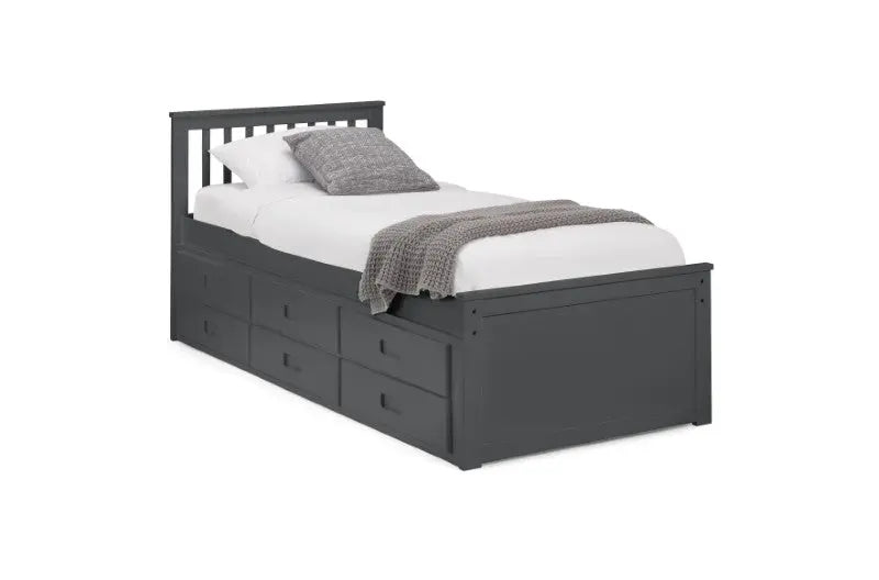 Maisie Bed With Underbed And Drawers Anthracite Luxepalace