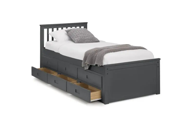 Maisie Bed With Underbed And Drawers Anthracite Luxepalace