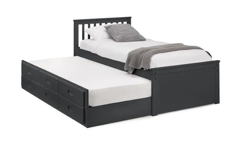 Maisie Bed With Underbed And Drawers Anthracite Luxepalace