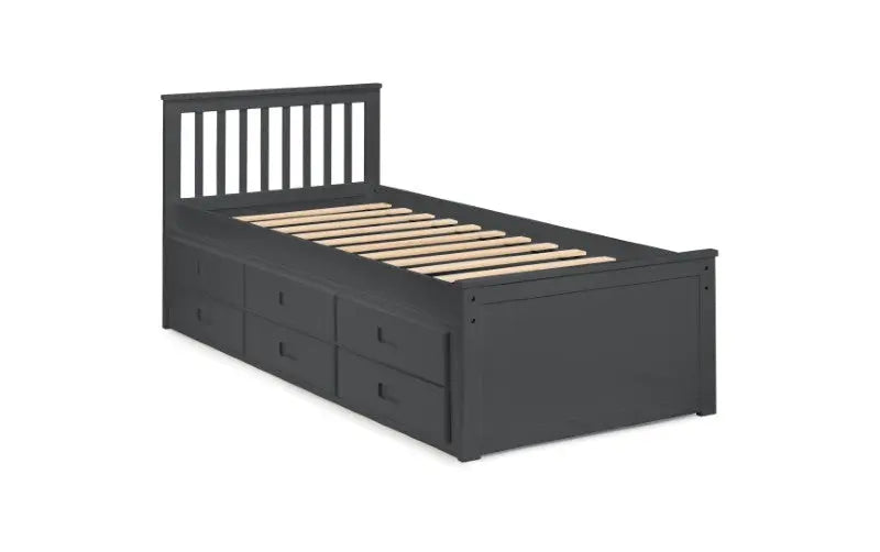 Maisie Bed With Underbed And Drawers Anthracite Luxepalace