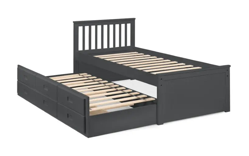 Maisie Bed With Underbed And Drawers Anthracite Luxepalace