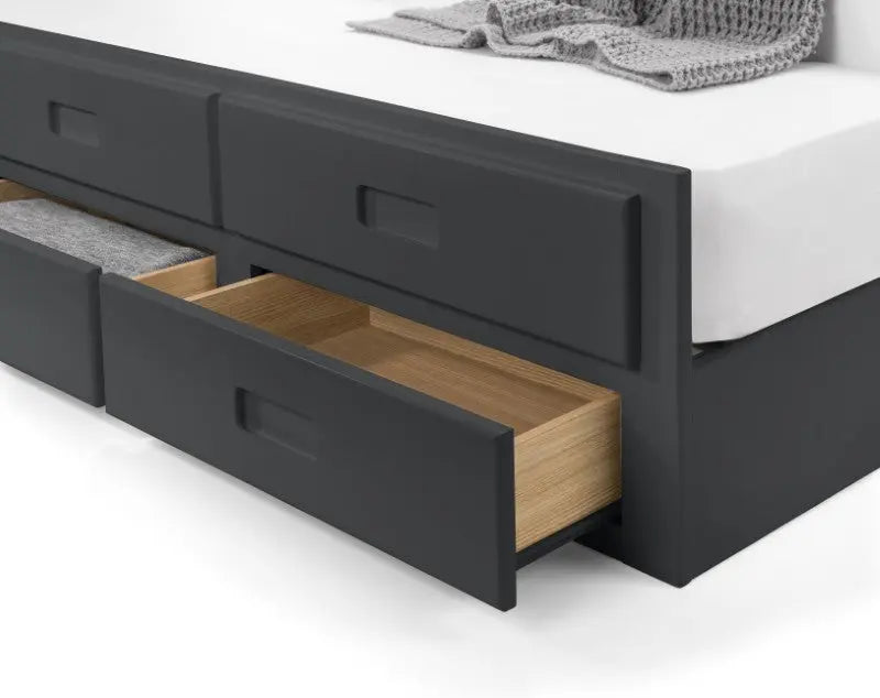 Maisie Bed With Underbed And Drawers Anthracite Luxepalace
