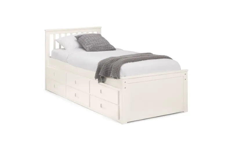 Maisie Bed With Underbed And Drawers - Surf White Luxepalace