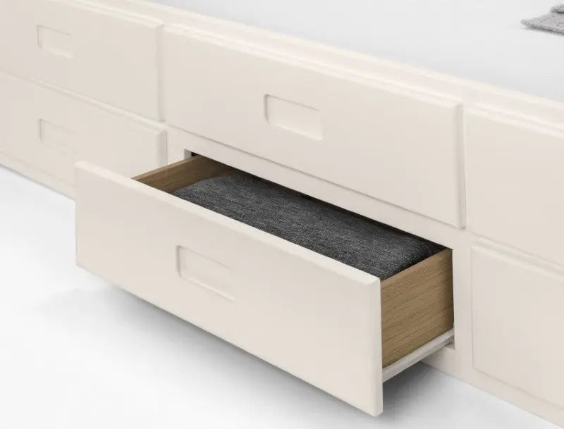 Maisie Bed With Underbed And Drawers - Surf White Luxepalace