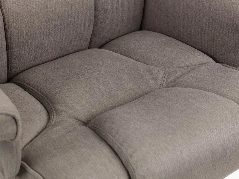 Malmo Swivel Recliner & Stool - Grey Luxepalace
