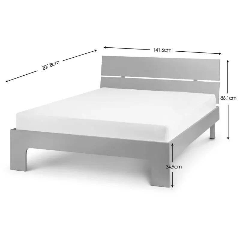 Manhattan Bed 135Cm - Grey Luxepalace