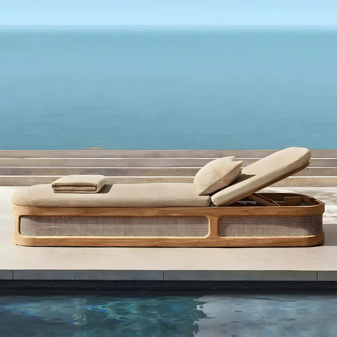 Marina Reclining Outdoor Sun Lounger, Daybed Luxepalace.co.uk