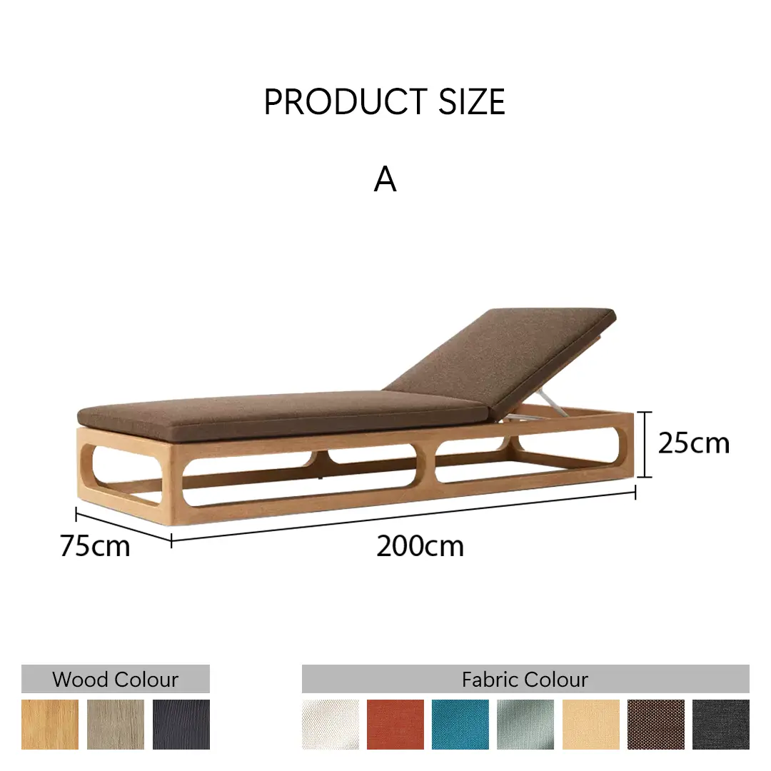 Marina Reclining Outdoor Sun Lounger, Daybed Luxepalace.co.uk