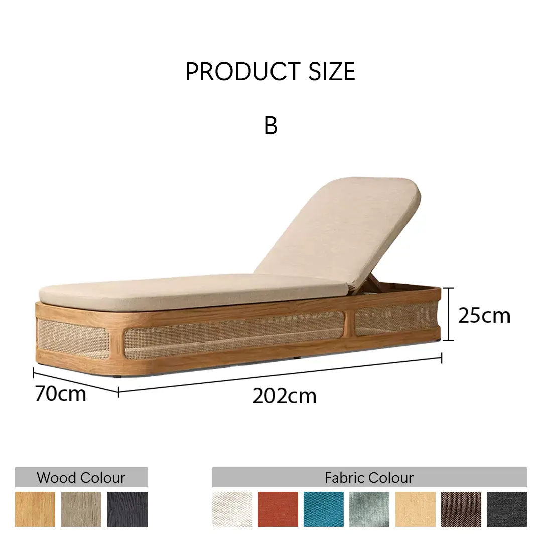 Marina Reclining Outdoor Sun Lounger, Daybed Luxepalace.co.uk