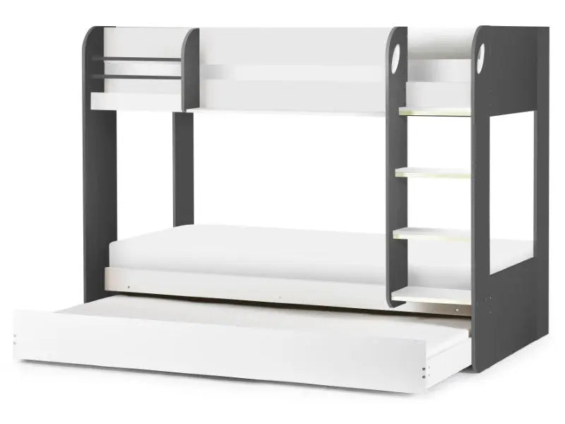 Mars Bunk & Underbed Charcoal & White Luxepalace