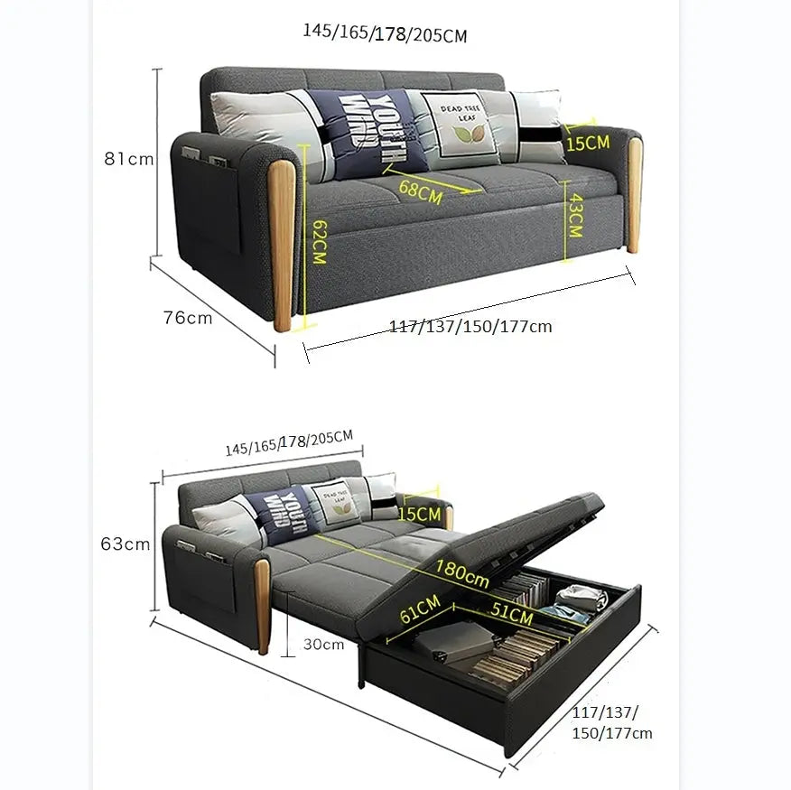 Mavis Two Seater Sofa Bed, Dark Green 205cm For Display Luxepalace.co.uk