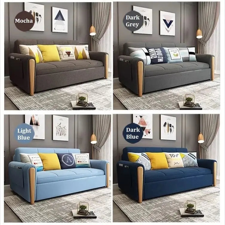 Mavis Two Seater Sofa Bed, Dark Grey Luxepalace.co.uk