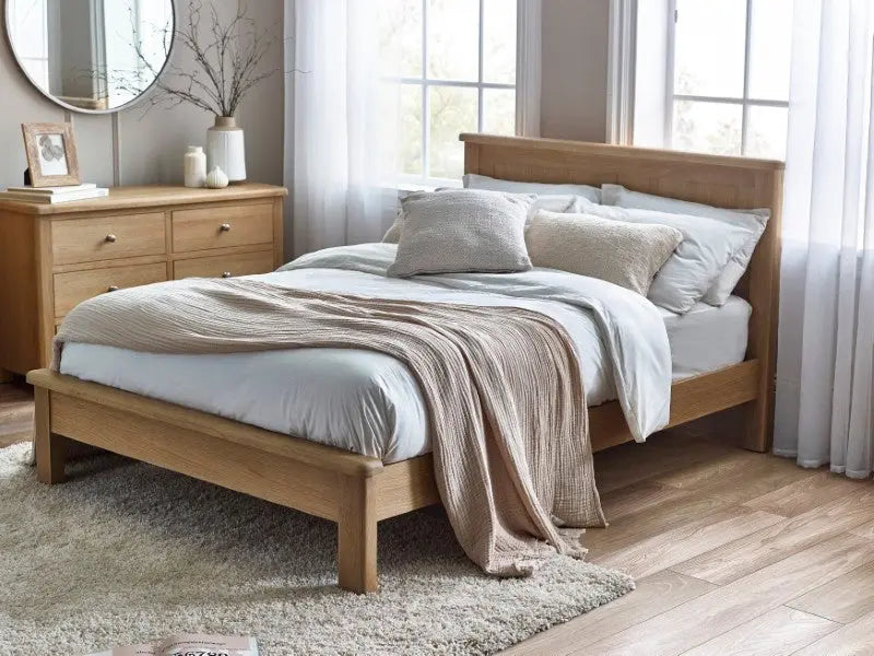 Memphis Limed Oak 135cm Double Bed Luxepalace
