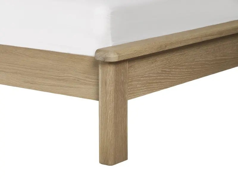 Memphis Limed Oak 150cm King Size Bed Luxepalace