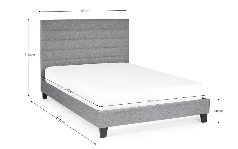 Merida 135cm Double Bed - Grey Luxepalace