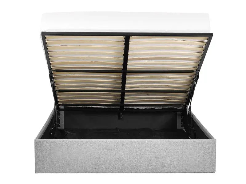 Merida Ottoman Storage 135cm Double Bed - Grey Luxepalace