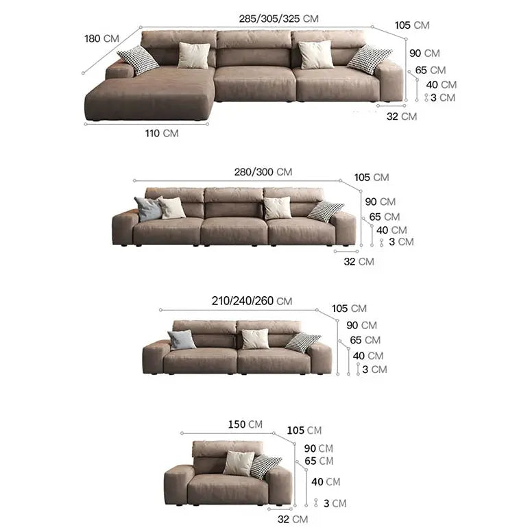 Montgomery Three Seater / Four Seater Corner Sofa, Leathaire Luxepalace.co.uk