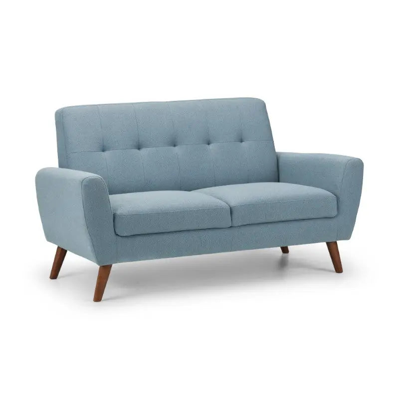 Monza 2 Seater Compact Retro Sofa - Blue Luxepalace