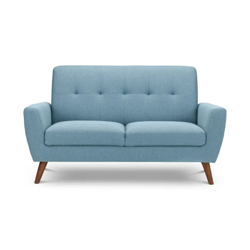 Monza 2 Seater Compact Retro Sofa - Blue Luxepalace