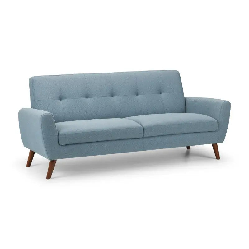 Monza 3 Seater Compact Retro Sofa - Blue Luxepalace