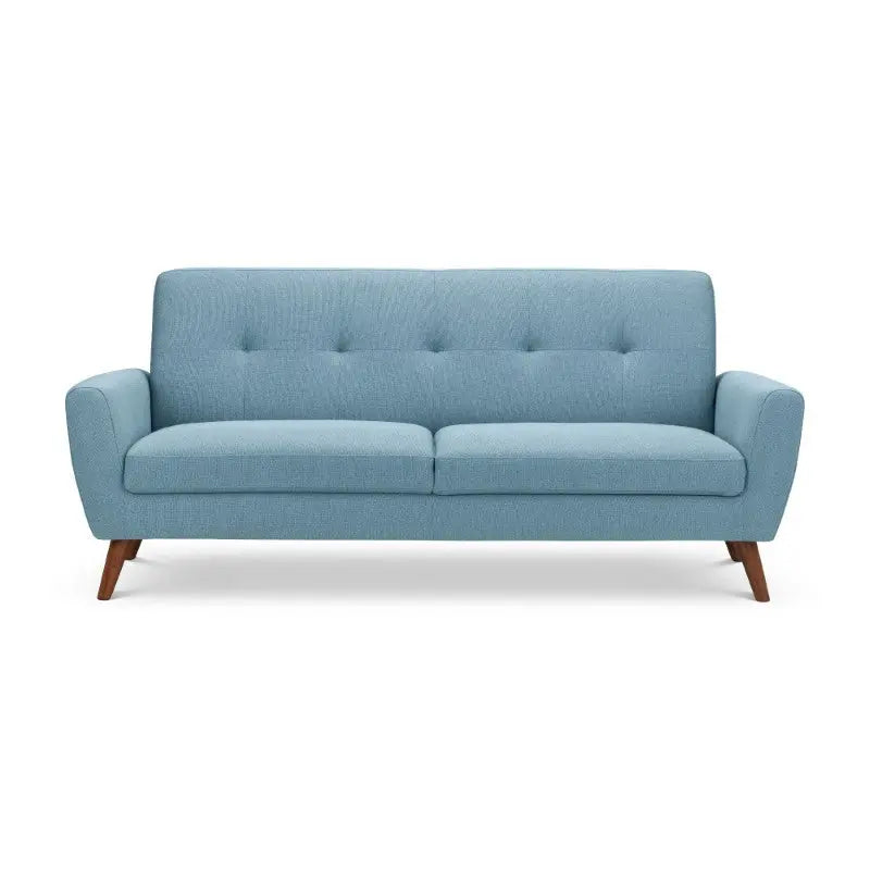 Monza 3 Seater Compact Retro Sofa - Blue Luxepalace