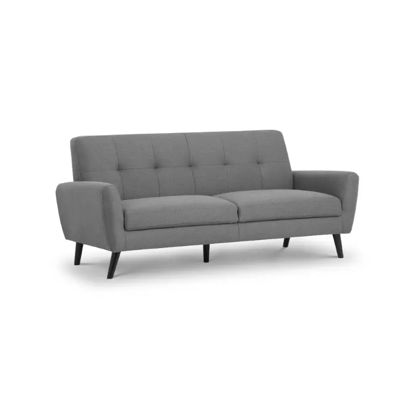Monza 3 Seater Compact Retro Sofa - Grey Luxepalace
