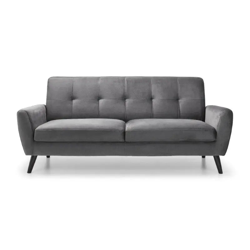 Monza 3 Seater In Dark Grey Velvet Luxepalace