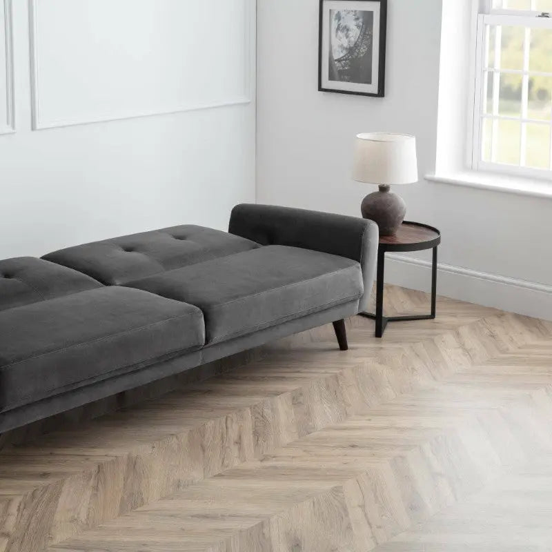 Monza Sofabed In Dark Grey Velvet Luxepalace