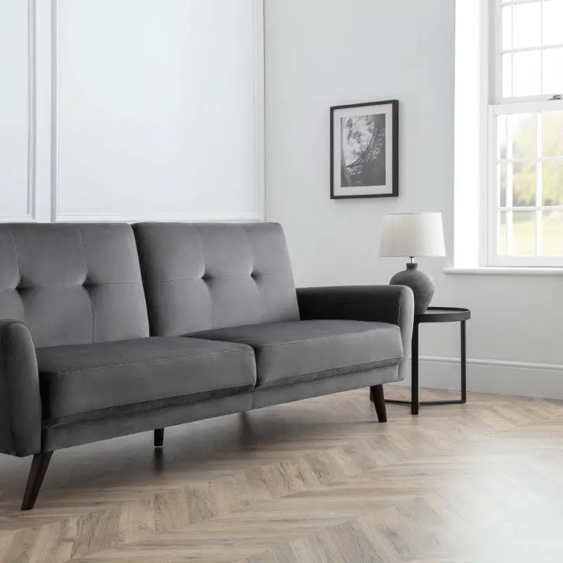 Monza Sofabed In Dark Grey Velvet Luxepalace